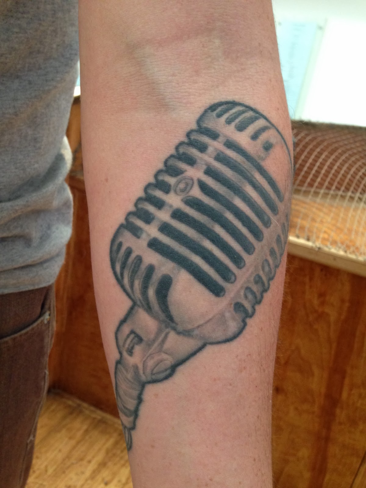 Museum People's Tattoos: Old Fashioned Microphone